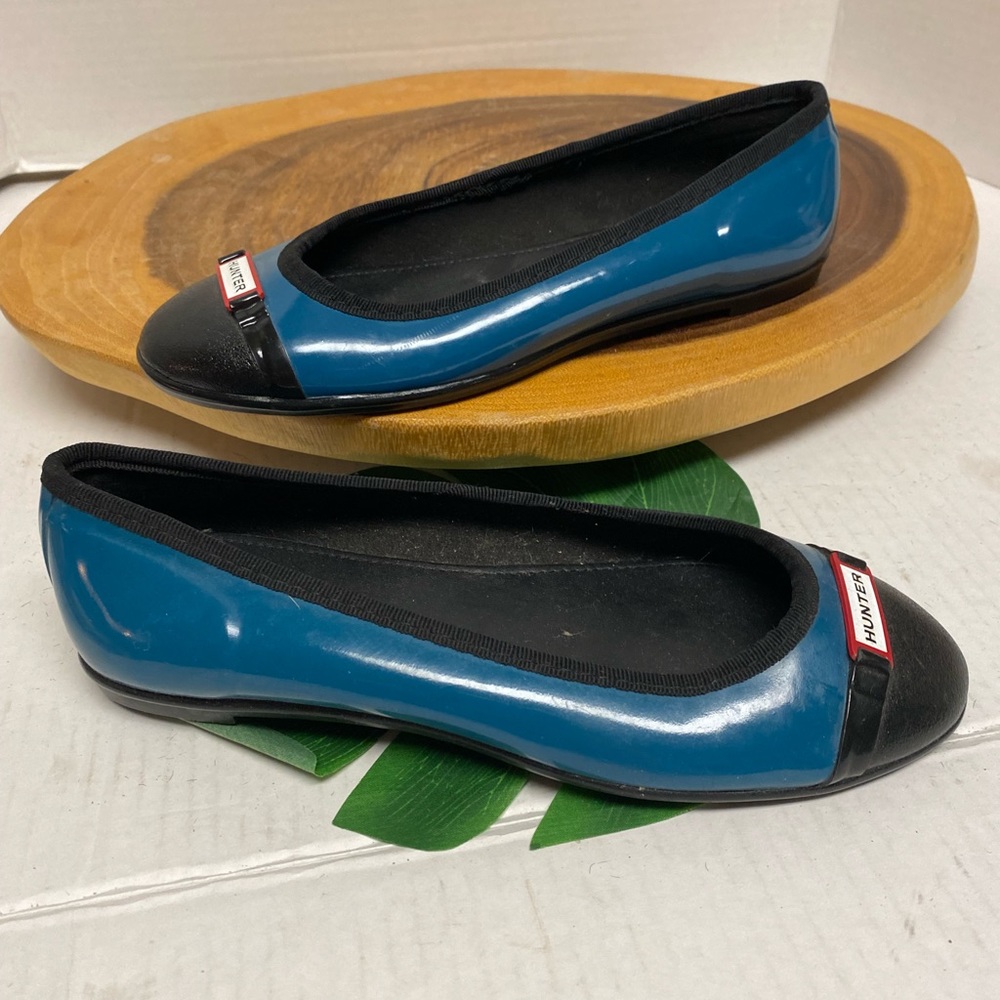 Hunter Color Block Rubber Ballet Flats - image 1